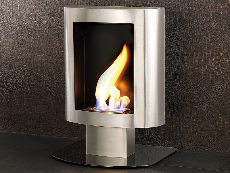 GROßER KAMINOFEN*WAND ODER BODEN*EDELSTAHL*BIO-ETHANOL*KAMIN*CARLO